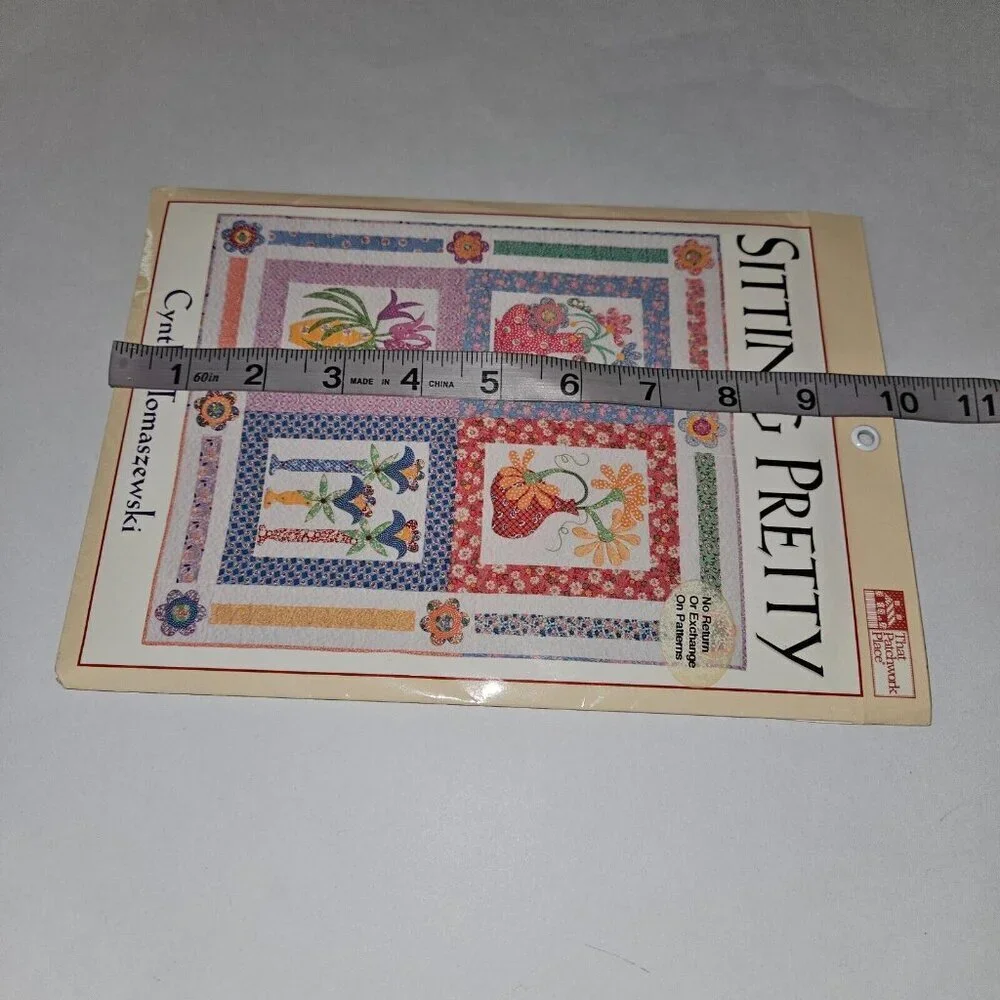 NOS Sitting Pretty Quilt Pattern Cynthia Tomaszewski Floral Tulip Daisy SEALED